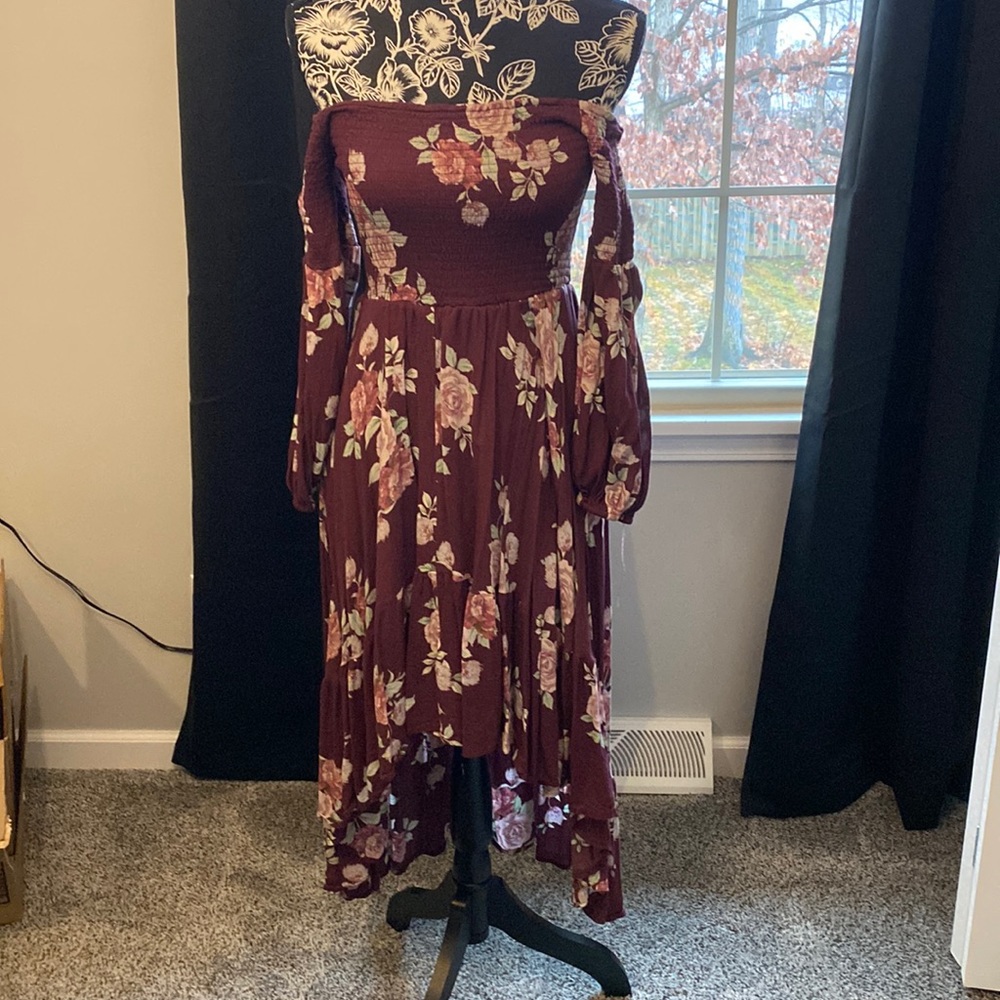 Floral high low dress